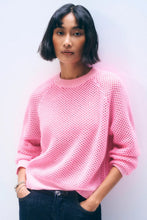 Load image into Gallery viewer, White & Warren Cashmere Two Tone Mesh Sweatshirt