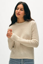 Load image into Gallery viewer, White & Warren Cashmere Waffle Mesh Crew
