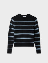 Load image into Gallery viewer, White & Warren Fine Cotton Boucle Stripe Crewneck