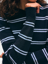 Load image into Gallery viewer, White & Warren Fine Cotton Boucle Stripe Crewneck