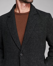 Load image into Gallery viewer, Billy Reid Herringbone Otto Overcoat