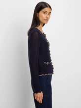 Load image into Gallery viewer, Nic + Zoe Trimmed Mesh Cardigan