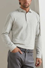 Load image into Gallery viewer, Peter Millar Herringbone Long Sleeve Polo