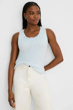 Load image into Gallery viewer, Nic + Zoe Ruffle Neck Cotton Slub Layer Tank