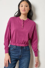 Load image into Gallery viewer, Lilla P Elastic Waist Henley Sweater