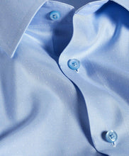 Load image into Gallery viewer, David Donahue Sky Twill Dot Silk Blend Dress Shirt