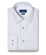 Load image into Gallery viewer, David Donahue Fine Stripe Dress Shirt