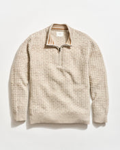 Load image into Gallery viewer, Billy Reid Basketweave Half Zip Sweater