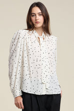 Load image into Gallery viewer, Velvet Polka Dot Print Alma Blouse