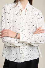 Load image into Gallery viewer, Velvet Polka Dot Print Alma Blouse
