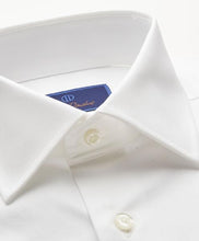 Load image into Gallery viewer, David Donahue White Trim Fit Super Fine Twill Dress Shirt