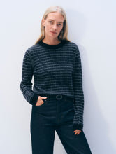 Load image into Gallery viewer, White &amp; Warren Cashmere Striped Longsleeve Thermal
