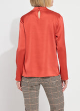 Load image into Gallery viewer, Lysse Hammered Satin High Cowl Neck Blouse
