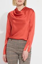 Load image into Gallery viewer, Lysse Hammered Satin High Cowl Neck Blouse
