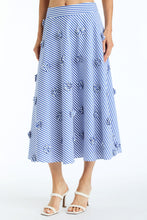 Load image into Gallery viewer, Drew Charie Stripe 3D Floral Skirt
