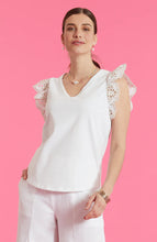 Load image into Gallery viewer, Tyler Boe Erin Eyelet Sleeve Tee
