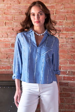 Load image into Gallery viewer, Finley Ethnic Stripe Joni Popover Shirt
