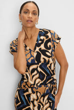 Load image into Gallery viewer, Nic + Zoe Deco Blooms Cap Sleeve Tee
