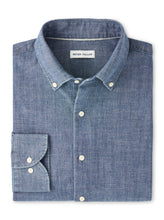 Load image into Gallery viewer, Peter Millar Devonport Chambray Cotton-Stretch Sport Shirt
