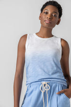 Load image into Gallery viewer, Lilla P Ombre Loose Knit Slub Back Seam Tank
