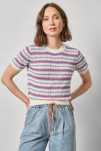 Load image into Gallery viewer, Lilla P Novelty Stripe Crew Neck Sweater
