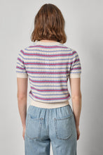 Load image into Gallery viewer, Lilla P Novelty Stripe Crew Neck Sweater
