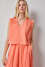 Load image into Gallery viewer, Lilla P Smocked Shoulder V Neck
