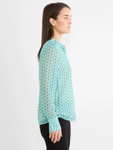 Load image into Gallery viewer, Nic + Zoe Geo Steps Chiffon Shirt
