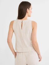 Load image into Gallery viewer, Nic + Zoe Pin Stripe Gauze Pop On Tank
