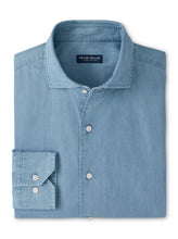 Load image into Gallery viewer, Peter Millar Elio Denim Cotton Sport Shirt
