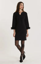 Load image into Gallery viewer, Tyler Boe Chelsea Ponti Feather Dress

