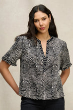 Load image into Gallery viewer, Velvet Autumn Fern Print Freeda Top
