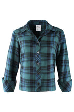 Load image into Gallery viewer, Finley Eugenie Shirt Brushed Teal Plaid
