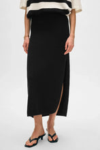 Load image into Gallery viewer, White &amp; Warren Slub Side Slit Skirt
