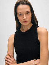 Load image into Gallery viewer, White &amp; Warren Slub Rib Trim Tank Top
