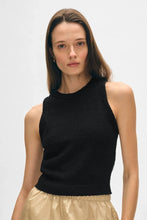 Load image into Gallery viewer, White &amp; Warren Slub Rib Trim Tank Top
