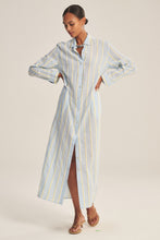 Load image into Gallery viewer, Velvet Yarn Dye Stripe Kimora Dress
