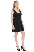 Load image into Gallery viewer, Maggy London A Line Mini Dress W Embellished Bow
