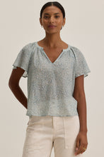 Load image into Gallery viewer, Velvet Printed Crinkle Gauze Park Top
