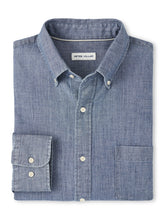 Load image into Gallery viewer, Peter Millar Tamworth Chambray Cotton-Stretch Sport Shirt
