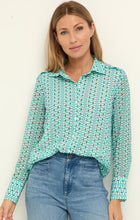 Load image into Gallery viewer, Nic + Zoe Geo Steps Chiffon Shirt
