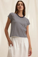 Load image into Gallery viewer, Velvet Yarn Dye Jersey Stripe Tash Tee
