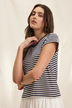 Load image into Gallery viewer, Velvet Yarn Dye Jersey Stripe Tash Tee
