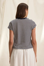 Load image into Gallery viewer, Velvet Yarn Dye Jersey Stripe Tash Tee
