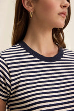 Load image into Gallery viewer, Velvet Yarn Dye Jersey Stripe Tash Tee
