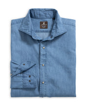 Load image into Gallery viewer, Johnnie-O Chambray Snap Denim Shirt
