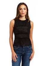 Load image into Gallery viewer, Drew Ash Seamed Faux Sudede Top

