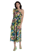 Load image into Gallery viewer, Donna Morgan Floral One Shoulder Midi Dress
