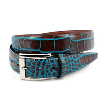 Load image into Gallery viewer, Torino Bi-Color Croc Embossed Belt
