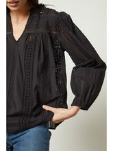 Load image into Gallery viewer, Velvet Embroidered Cotton Jordyn Blouse
